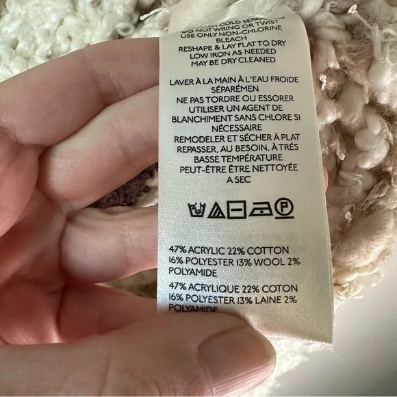 Free People Dream Of Sheep Textured Pullover Sweater SZ S - Picture 7 of 9